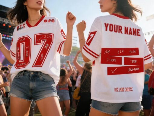 Custom BTS Kpop Mesh Jersey, Unisex Banggtan Fan Merch, Personalized Army Fan Lovers Jersey, BTS 2026 Arirang World Tour Merch Jersey - Image 9