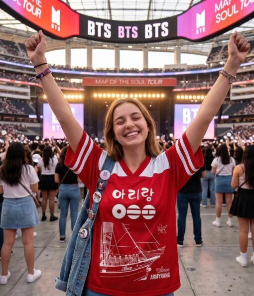 BT21 Football Jersey Shirt, Custom BT21 Merch Jersey Shirts, BT21 Jerseys For Teen Girl Football Kpop Fan, World Tour 2026 - Image 2