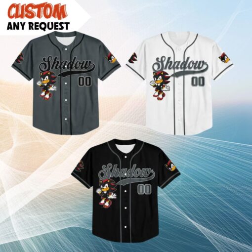 Disney Shadow The Hedgehog Baseball Jersey, Personalized Disney Shadow Jersey Shirt, Gift Kids Adult Unisex, Custom Shadow Baseball Jersey - Image 5