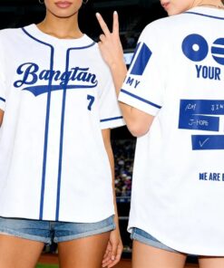 Alternative view of Personalized BTS Kpop Fan Baseball Jersey, Banggtan Fan Merch Jersey, Custom Army Fan Lovers Jersey, BTS 2026 Arirang World Tour Merch Jersey
