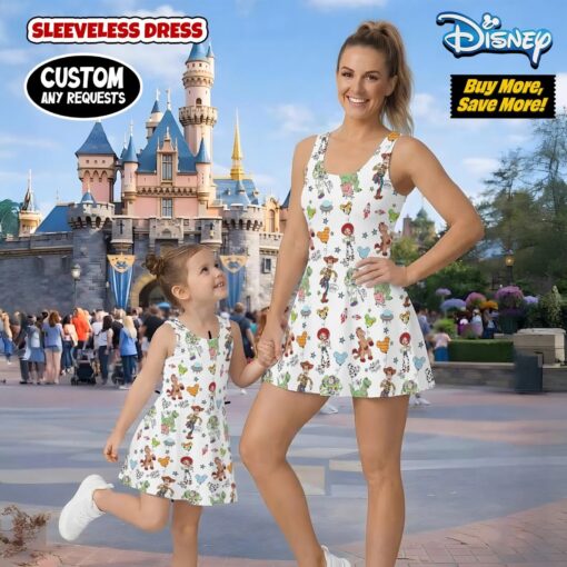 Disney Toy Story Dress, Woody Buzz Jessie Skater Dress, Toy Story Land Vacation Outfit, Magical Park Summer Dress, Matching Mother Daughter - Image 2