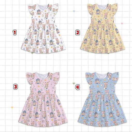 Judy Hopps Zootopia Girl Ruffle Dress, Officer Bunny Power Kids Outfit, Custom Zootopia Toddler Dress, Disney Bound Princess Birthday Gift - Image 3