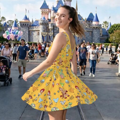 Disney Toy Story Dress, Woody Buzz Jessie Skater Dress, Toy Story Land Vacation Outfit, Magical Park Summer Dress, Matching Mother Daughter - Image 6