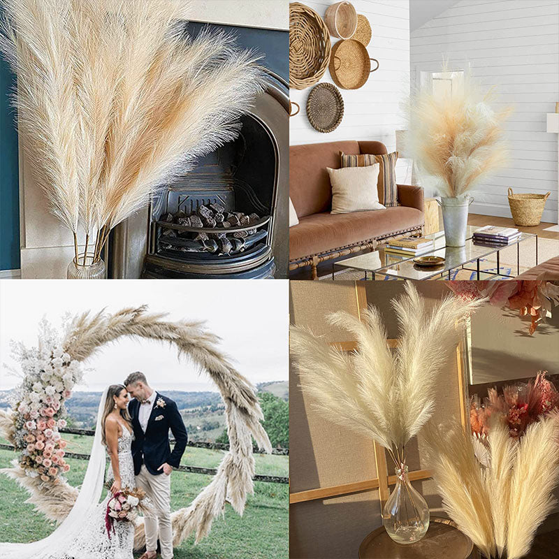 100CM Artificial Pampas Grass, Light Coffee