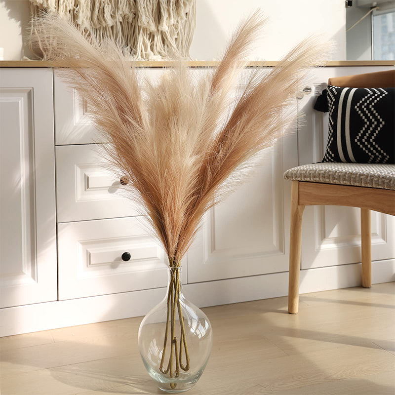 100CM Artificial Pampas Grass, Light Coffee