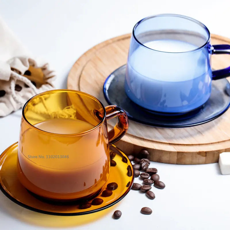 350ml High Borosilicate Colorful Glass Coffee Cup