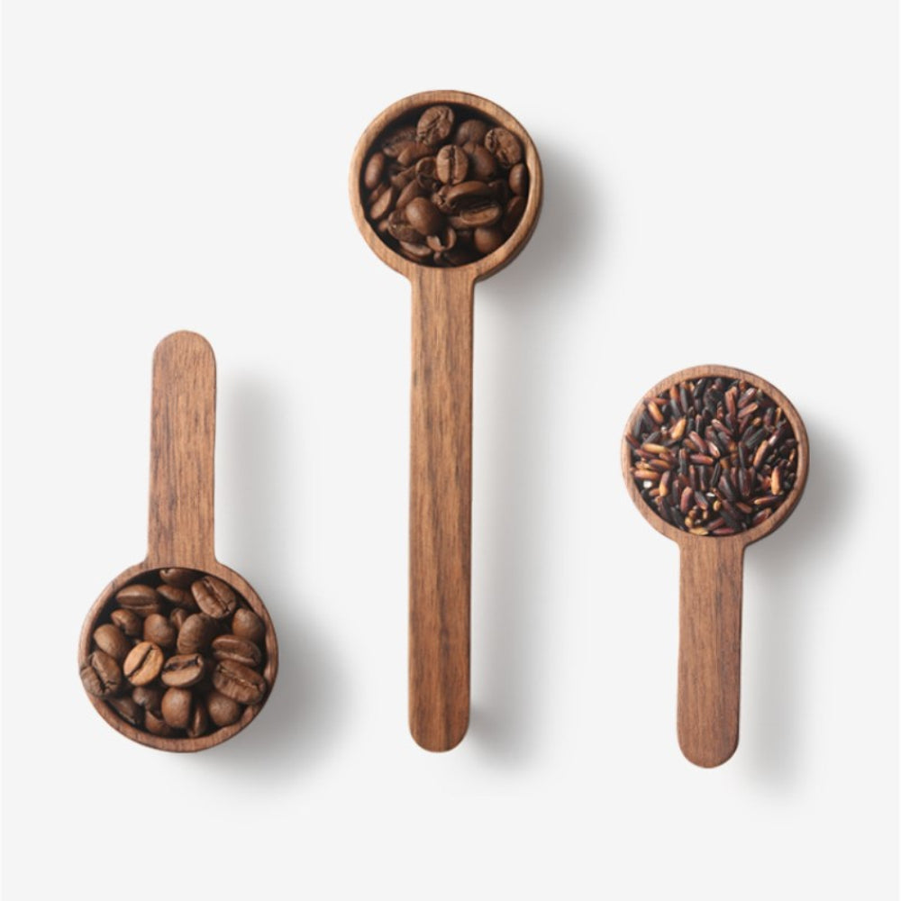 Coffee Beans Powder Walnut Wooden Kitchen Measuring Spoon