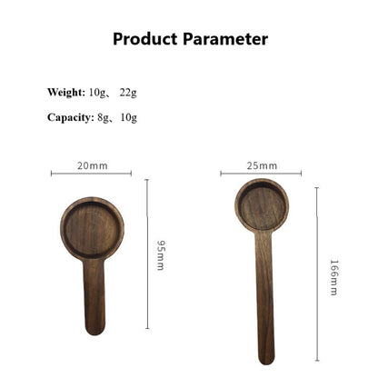 Coffee Beans Powder Walnut Wooden Kitchen Measuring Spoon