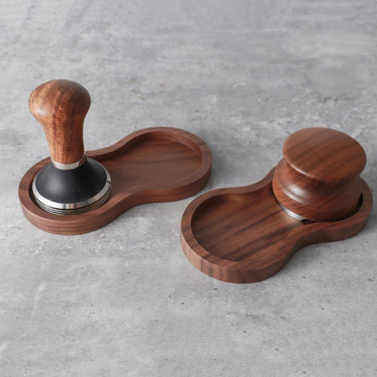 Coffee Tamper Mat Solid Wood Moisture-proof Storage Rack