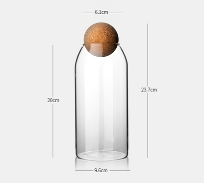 Glass Jars Set Coffee Bean Storage Sealed Bottle