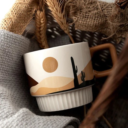 320ML Retro Morandi Ceramic Coffee Cup