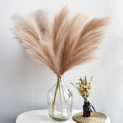 100CM Artificial Pampas Grass, Light Coffee