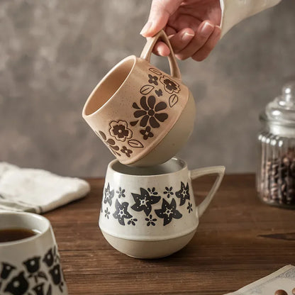 Creative Hand-painted Stoneware Stoneware Ceramic Coffee Cup