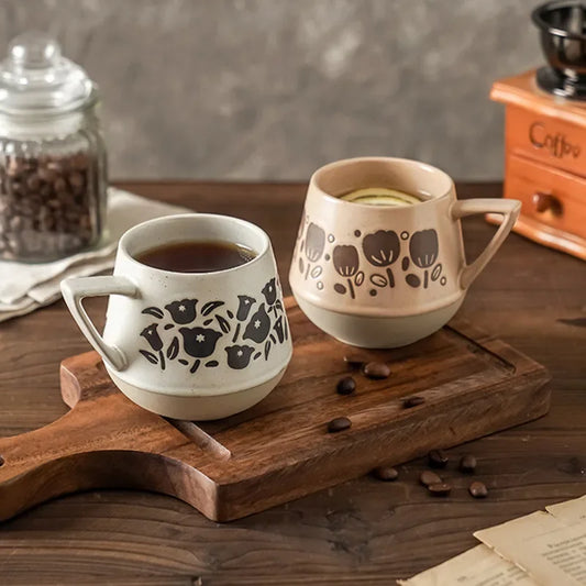 Creative Hand-painted Stoneware Stoneware Ceramic Coffee Cup