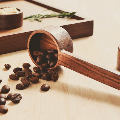 2PCS Wooden Measuring Coffee Spoon