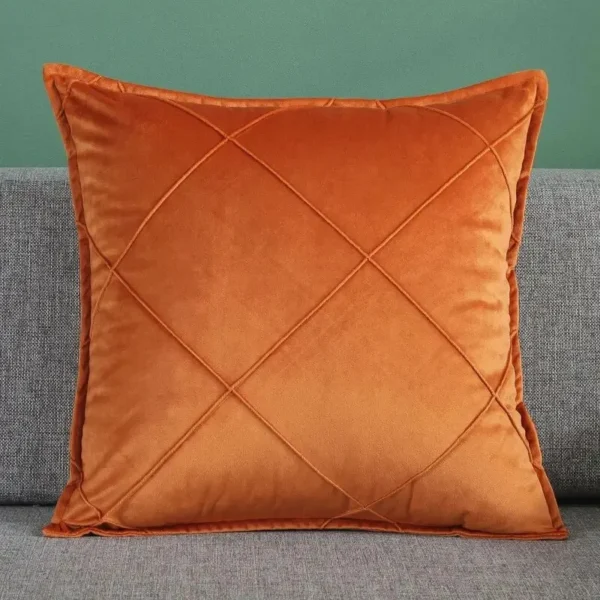 Set of 2 Velvet Plush Solid Color Pillowcase For Home Decoration - Image 2