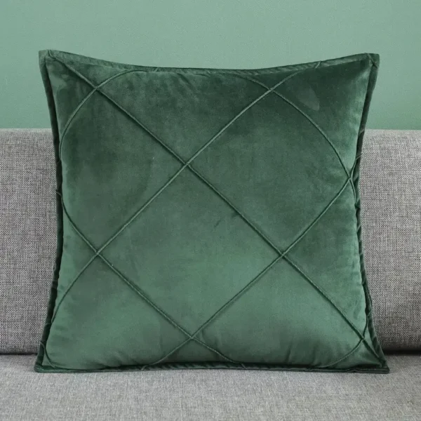 Set of 2 Velvet Plush Solid Color Pillowcase For Home Decoration - Image 3