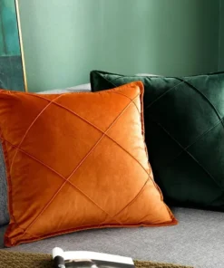 Set of 2 Velvet Plush Solid Color Pillowcase For Home Decoration