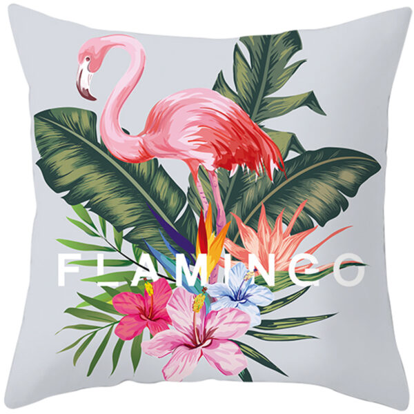 4PCS 45x45cm Flamingo Printed Cushion Pillow Cover Set for Sofa Decor - Image 2