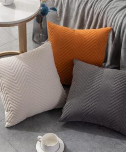 Set of 3 Quilted Velvet Pillowcase Home Decor, 45CM