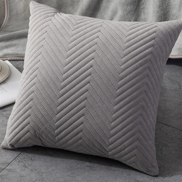 Set of 3 Quilted Velvet Pillowcase Home Decor, 45CM - Image 3