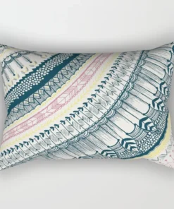 Set of 4 Mandala Printed Single-Sided Pattern Rectangular Pillowcase Home Decoration, 30x50cm