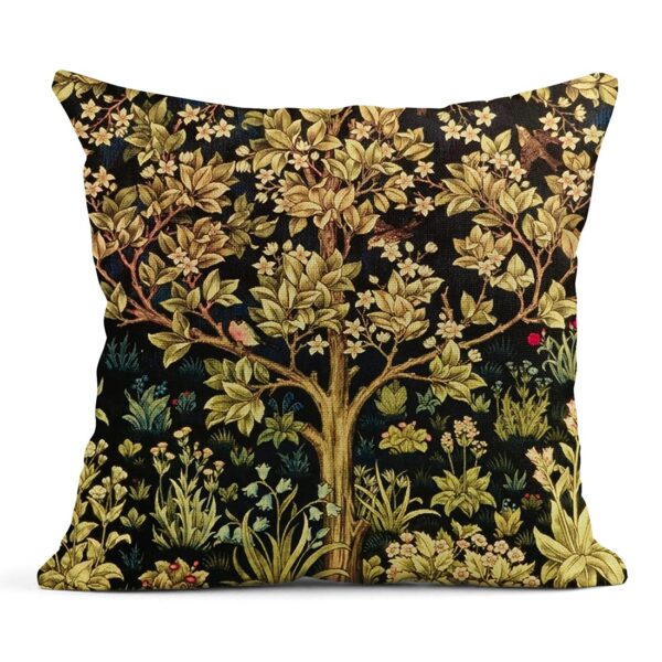 4PCS 45x45 Vintage Flowers Linen Pillowcases Set for Sofa Decorative - Image 2