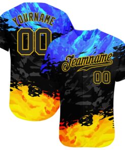 Custom 3D Pattern Design Fade Authentic Baseball Jersey