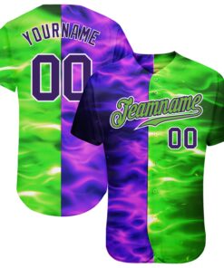 Custom 3D Pattern Design Flame Burning Red Hot Sparks BBQ Season Authentic Baseball Jersey
