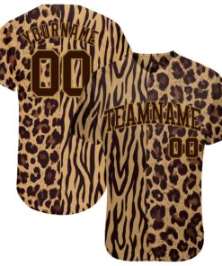 Custom 3D Pattern Design Leopard Skin Zebra Stripe Authentic Baseball Jersey