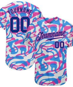 Custom 3D Pattern Design Music Festival Authentic Baseball Jersey