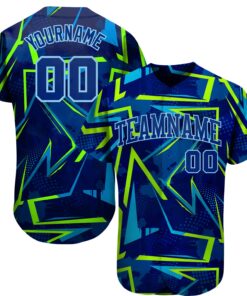 Custom 3D Pattern Design Music Festival Authentic Baseball Jersey