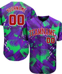 Custom 3D Pattern Design Music Festival Authentic Baseball Jersey