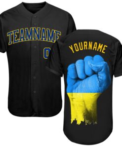Custom 3D Pattern Design Solidarity With Ukraine Patriotic And Togetherness Authentic Baseball Jersey