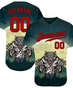 Custom 3D Pattern Halloween Trick Treat Horror Night Authentic Baseball Jersey