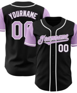Custom Black Light Purple-White Authentic Two Tone Baseball Jersey