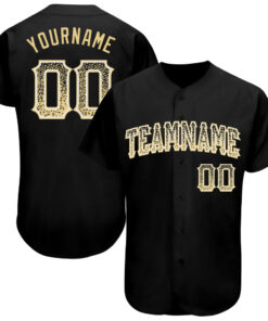 Custom Black Vegas Gold-White Authentic Drift Fashion Baseball Jersey