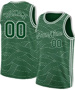 Custom Green White Authentic City Edition Basketball Jersey