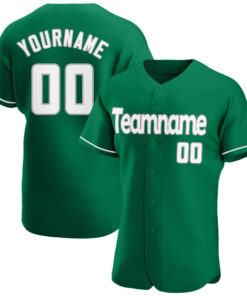 Custom Kelly Green White-Gray Authentic St. Patrick's Day Baseball Jersey