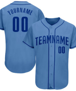 Custom Light Blue Royal Authentic Baseball Jersey