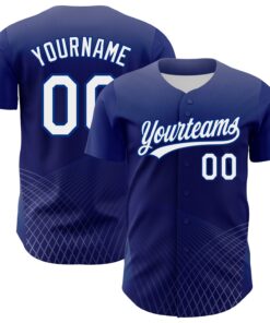 Custom Purple White-Royal 3D Pattern Design Crossed Lines Authentic Baseball Jersey