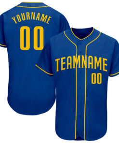 Custom Royal Gold Authentic Baseball Jersey