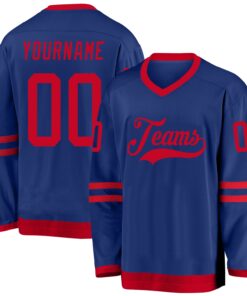 Custom Royal Red Hockey Jersey