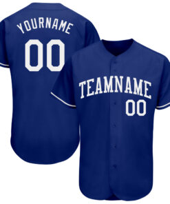 Custom Royal White Authentic Baseball Jersey