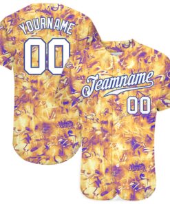 Custom Scratch Graffiti Pattern White-Royal 3D Authentic Baseball Jersey