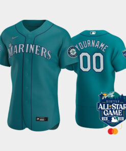 2023 All-Star Game Seattle Mariners 00 Custom Aqua Jersey