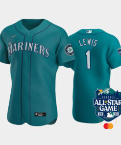 2023 All-Star Game Seattle Mariners 1 Kyle Lewis Aqua Jersey