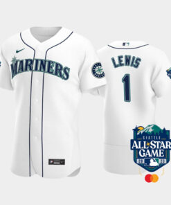 2023 All-Star Game Seattle Mariners 1 Kyle Lewis White Jersey