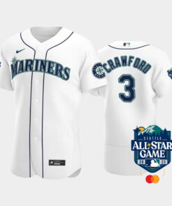 2023 All-Star Game Seattle Mariners 3 J.P. Crawford White Jersey