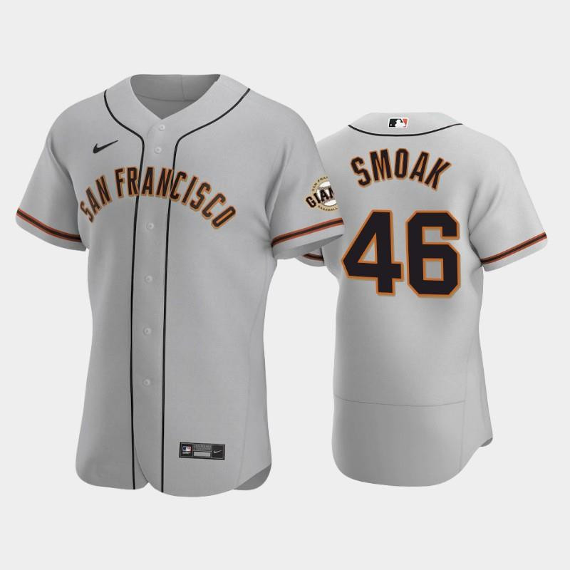 46 Justin Smoak Gray Road San Francisco Giants Jersey Jersey